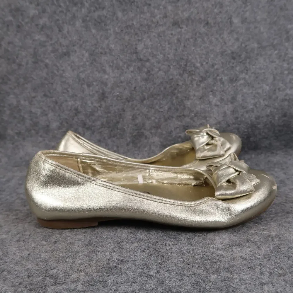 The Childrens Place Shoes Kids Girls 1 Ballet Flats Slip On Bow Knot Metallic